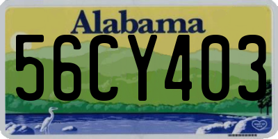 AL license plate 56CY403