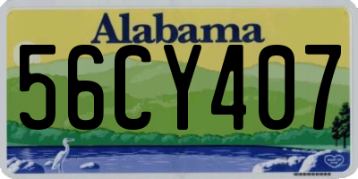 AL license plate 56CY407