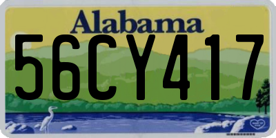 AL license plate 56CY417