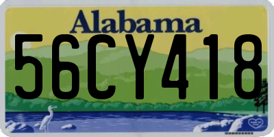 AL license plate 56CY418