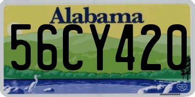 AL license plate 56CY420