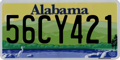 AL license plate 56CY421