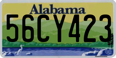 AL license plate 56CY423
