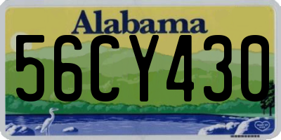 AL license plate 56CY430