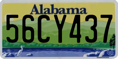 AL license plate 56CY437