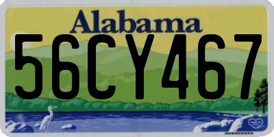 AL license plate 56CY467
