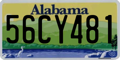 AL license plate 56CY481