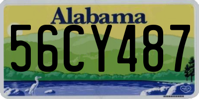AL license plate 56CY487