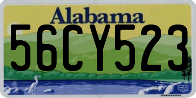AL license plate 56CY523