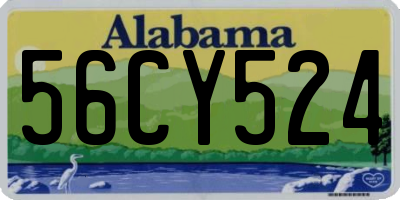 AL license plate 56CY524