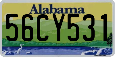 AL license plate 56CY531
