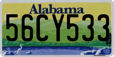 AL license plate 56CY533