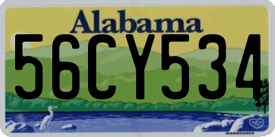 AL license plate 56CY534