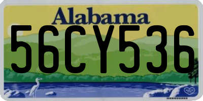 AL license plate 56CY536