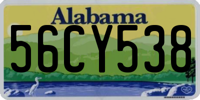 AL license plate 56CY538