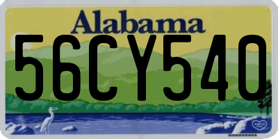 AL license plate 56CY540