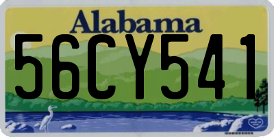 AL license plate 56CY541