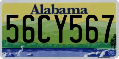 AL license plate 56CY567