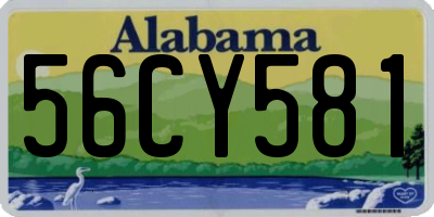 AL license plate 56CY581
