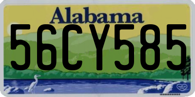 AL license plate 56CY585