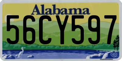 AL license plate 56CY597