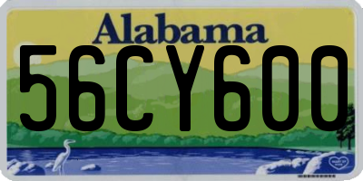 AL license plate 56CY600