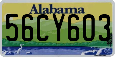 AL license plate 56CY603