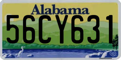 AL license plate 56CY631