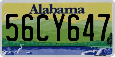 AL license plate 56CY647