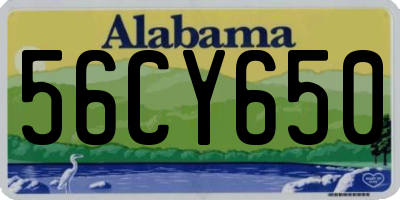 AL license plate 56CY650