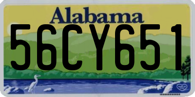 AL license plate 56CY651