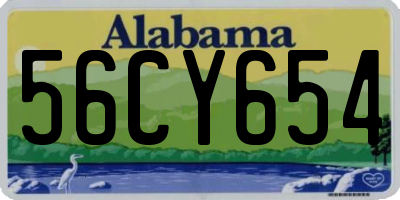 AL license plate 56CY654