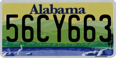 AL license plate 56CY663