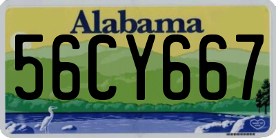 AL license plate 56CY667
