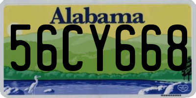 AL license plate 56CY668