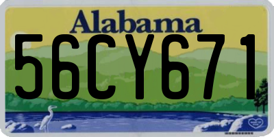 AL license plate 56CY671