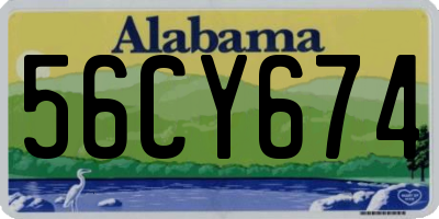 AL license plate 56CY674
