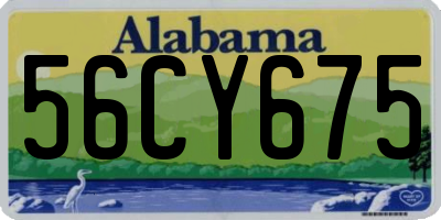 AL license plate 56CY675