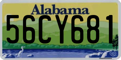 AL license plate 56CY681