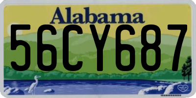 AL license plate 56CY687