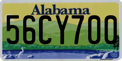 AL license plate 56CY700