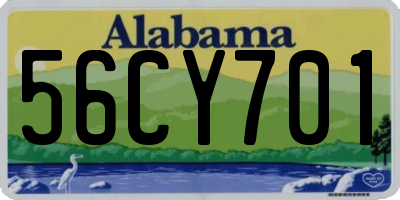 AL license plate 56CY701