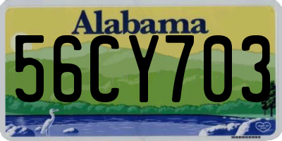 AL license plate 56CY703