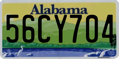 AL license plate 56CY704