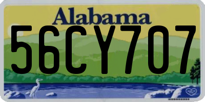 AL license plate 56CY707