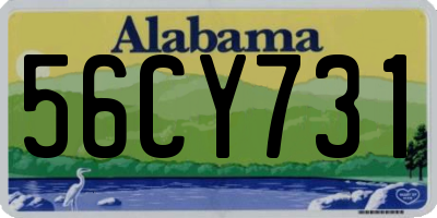 AL license plate 56CY731