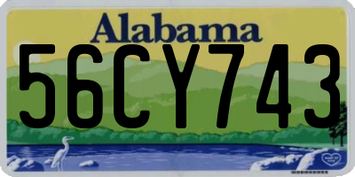 AL license plate 56CY743