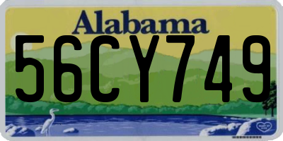 AL license plate 56CY749