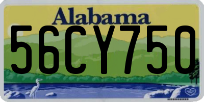 AL license plate 56CY750