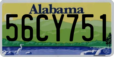 AL license plate 56CY751